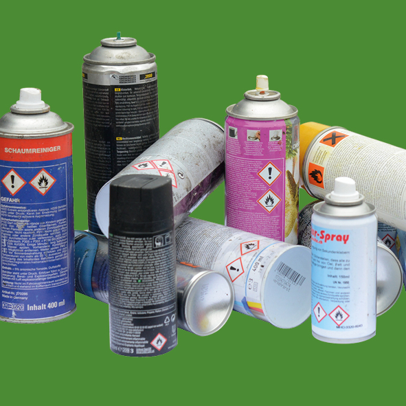 Spraydosen richtig recyclen schützt vor Unfällen 